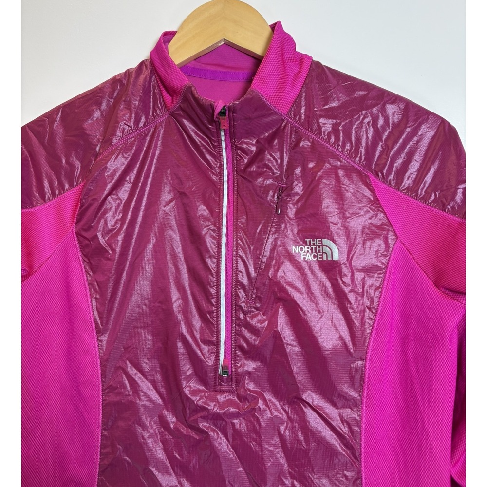 The North Face Womens Small FlashDry Half Zip Pullover Magenta Running Jacket